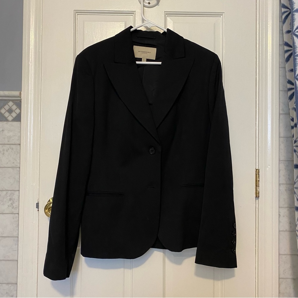 Burberry London Black Interview Jacket Size 14